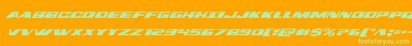 Шрифт dassaulthalfital – зелёные шрифты на оранжевом фоне