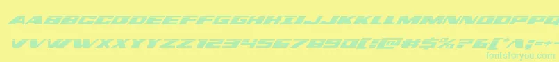 dassaulthalfital Font – Green Fonts on Yellow Background