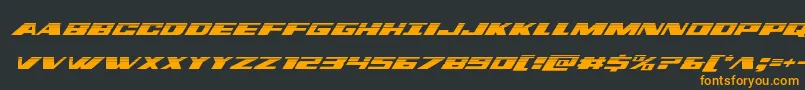 フォントdassaulthalfital – 黒い背景にオレンジの文字