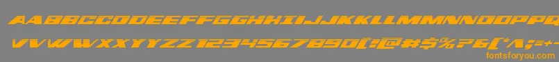 フォントdassaulthalfital – オレンジの文字は灰色の背景にあります。