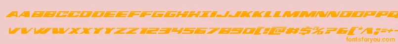 dassaulthalfital-Schriftart – Orangefarbene Schriften auf rosa Hintergrund