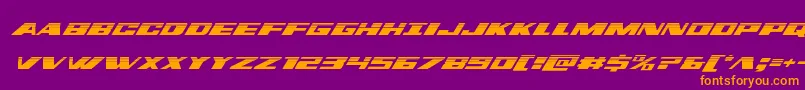 フォントdassaulthalfital – 紫色の背景にオレンジのフォント