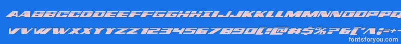 dassaulthalfital Font – Pink Fonts on Blue Background