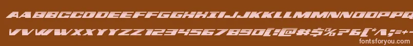 dassaulthalfital-fontti – vaaleanpunaiset fontit ruskealla taustalla