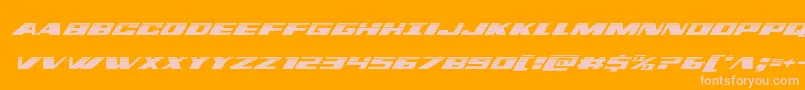 Шрифт dassaulthalfital – розовые шрифты на оранжевом фоне