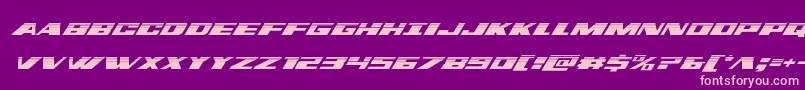 フォントdassaulthalfital – 紫の背景にピンクのフォント