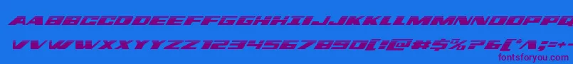 dassaulthalfital Font – Purple Fonts on Blue Background