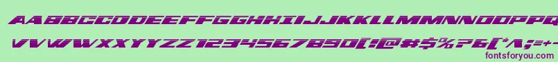 Czcionka dassaulthalfital – fioletowe czcionki na zielonym tle