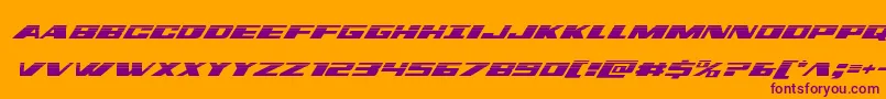 Шрифт dassaulthalfital – фиолетовые шрифты на оранжевом фоне