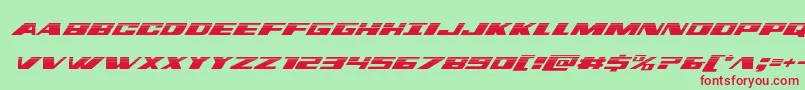Шрифт dassaulthalfital – красные шрифты на зелёном фоне