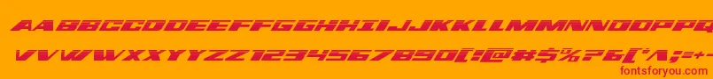 Шрифт dassaulthalfital – красные шрифты на оранжевом фоне