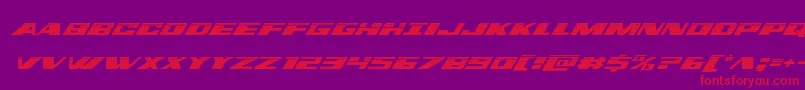 フォントdassaulthalfital – 紫の背景に赤い文字
