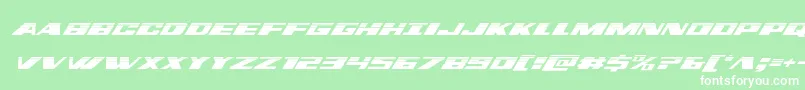Шрифт dassaulthalfital – белые шрифты на зелёном фоне