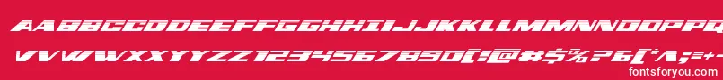 フォントdassaulthalfital – 赤い背景に白い文字