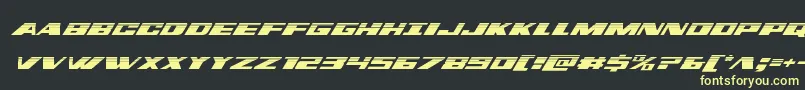dassaulthalfital-fontti – keltaiset fontit mustalla taustalla