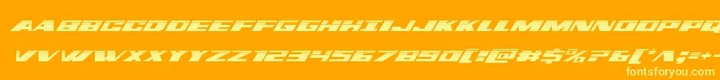 フォントdassaulthalfital – オレンジの背景に黄色の文字