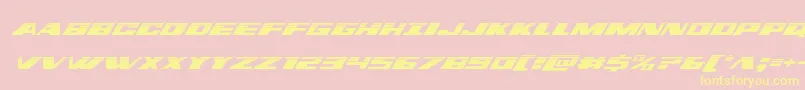 Шрифт dassaulthalfital – жёлтые шрифты на розовом фоне