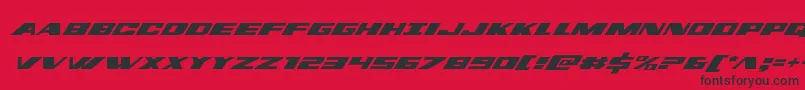Шрифт dassaultital – чёрные шрифты на красном фоне