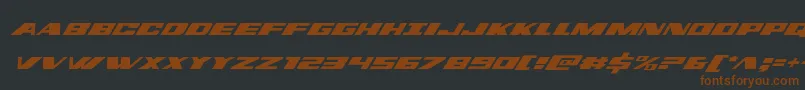 dassaultital Font – Brown Fonts on Black Background
