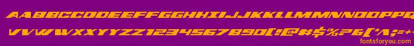 dassaultital Font – Orange Fonts on Purple Background