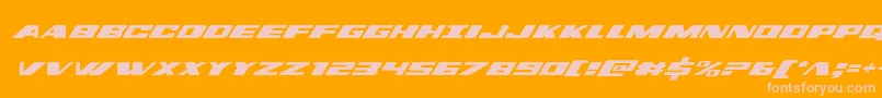 フォントdassaultital – オレンジの背景にピンクのフォント