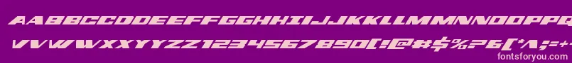 フォントdassaultital – 紫の背景にピンクのフォント