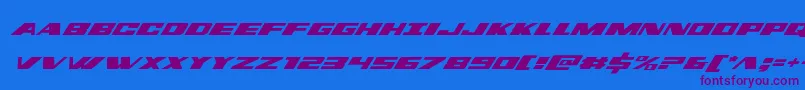 dassaultital Font – Purple Fonts on Blue Background