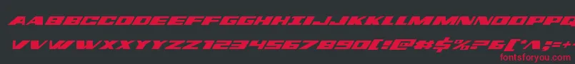 dassaultital Font – Red Fonts on Black Background