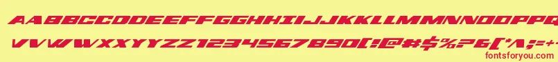 dassaultital-Schriftart – Rote Schriften auf gelbem Hintergrund