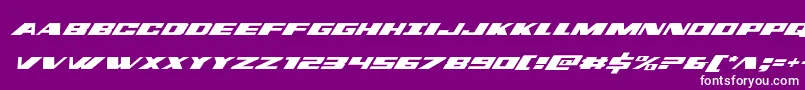 Шрифт dassaultital – белые шрифты на фиолетовом фоне