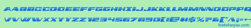 dassaultlasersemital Font – Blue Fonts on Green Background