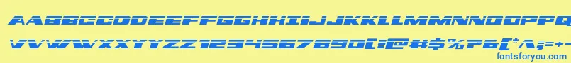 dassaultlasersemital Font – Blue Fonts on Yellow Background