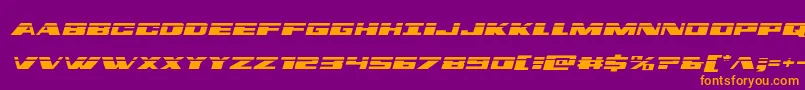 dassaultlasersemital Font – Orange Fonts on Purple Background