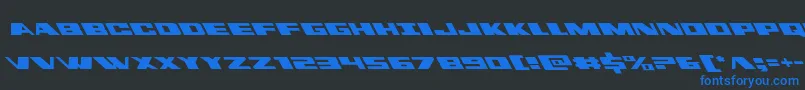 dassaultleft Font – Blue Fonts on Black Background