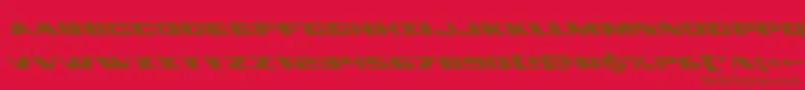 Fonte dassaultleft – fontes marrons em um fundo vermelho