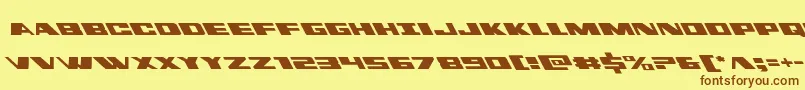 dassaultleft Font – Brown Fonts on Yellow Background