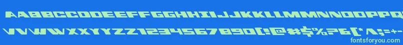 dassaultleft Font – Green Fonts on Blue Background