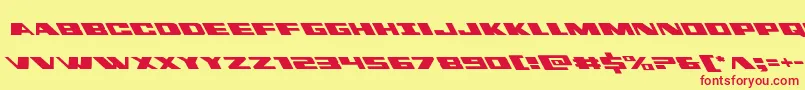 dassaultleft Font – Red Fonts on Yellow Background