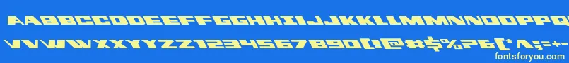 dassaultleft Font – Yellow Fonts on Blue Background