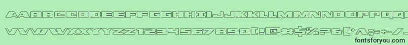 Шрифт dassaultout – чёрные шрифты на зелёном фоне