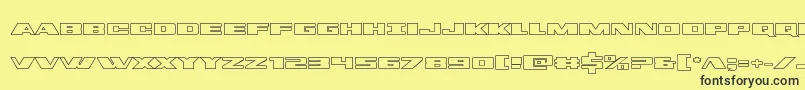 Шрифт dassaultout – чёрные шрифты на жёлтом фоне