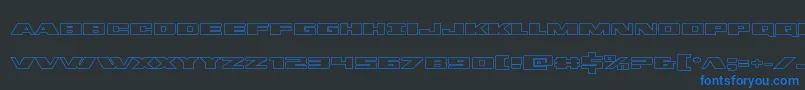 dassaultout Font – Blue Fonts on Black Background