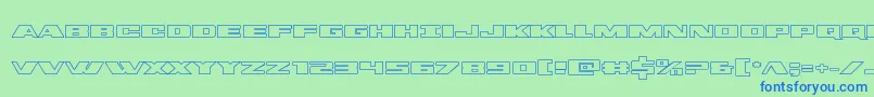 dassaultout Font – Blue Fonts on Green Background