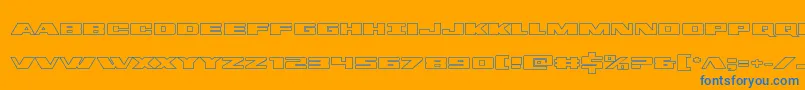 dassaultout Font – Blue Fonts on Orange Background