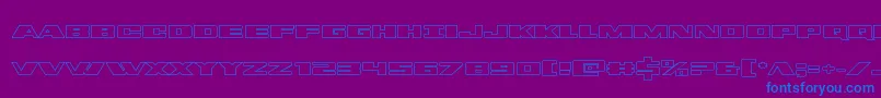 dassaultout-fontti – siniset fontit violetilla taustalla