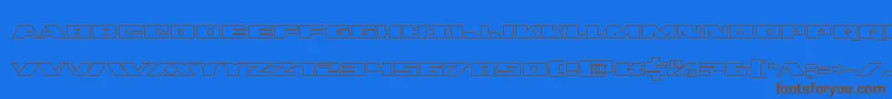 dassaultout Font – Brown Fonts on Blue Background
