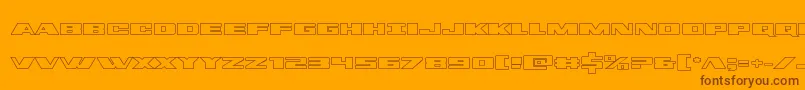 dassaultout-Schriftart – Braune Schriften auf orangefarbenem Hintergrund