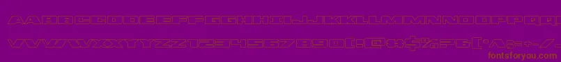 dassaultout-Schriftart – Braune Schriften auf violettem Hintergrund