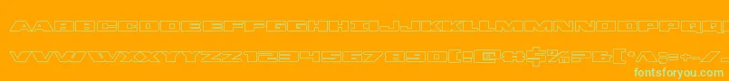 dassaultout Font – Green Fonts on Orange Background