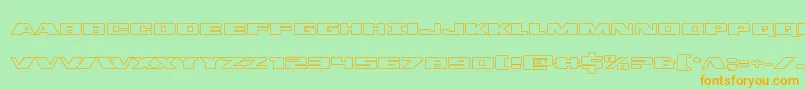 dassaultout Font – Orange Fonts on Green Background